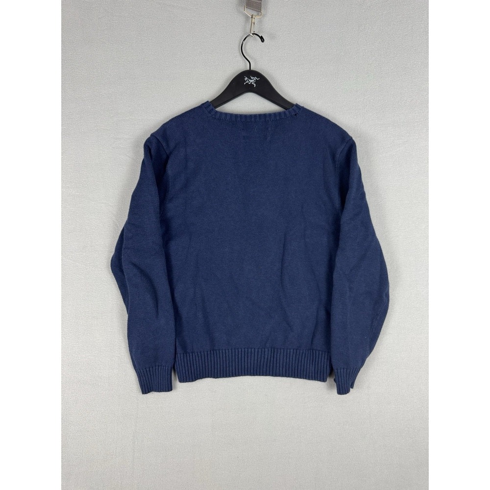 Polo Ralph Lauren Crewneck Cotton Sweatshirt Navy Logo Mens Large Utility Preppy - Picture 2 of 9